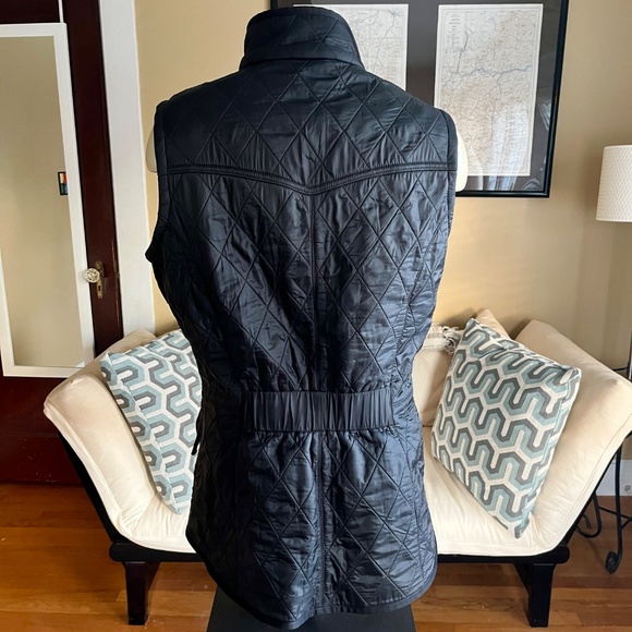 Barbour Cavalry Fleece-Lined Deep Navy Quilted Vest Gilet - Picture 3 of 8